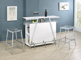 Araceli Freestanding LED Home Bar Cabinet White High Gloss | White | White High Gloss | 182355