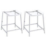 Jovani Acrylic Backless Counter Stool Chrome (Set of 2) | King | Silver | Chrome | 182358