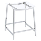 Jovani Acrylic Backless Counter Stool Chrome (Set of 2) | King | Silver | Chrome | 182358