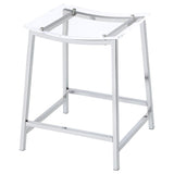 Jovani Acrylic Backless Counter Stool Chrome (Set of 2) | King | Silver | Chrome | 182358