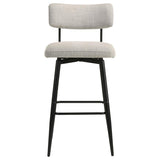 Levine Fabric Upholstered Swivel Bar Chair Cream (Set of 2) | Beige | Shell | 182475CRM