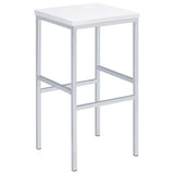 Natividad 5-piece Pub Height Bar Table Set White High Gloss | White | White High Gloss | 182525