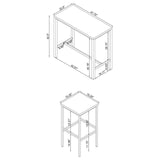 Natividad 5-piece Pub Height Bar Table Set White High Gloss | White | White High Gloss | 182525