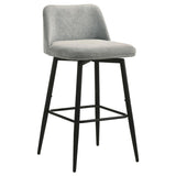 Mellor Fabric Upholstered Swivel Bar Chair Grey (Set of 2) | Full | Grey | 182635LGR
