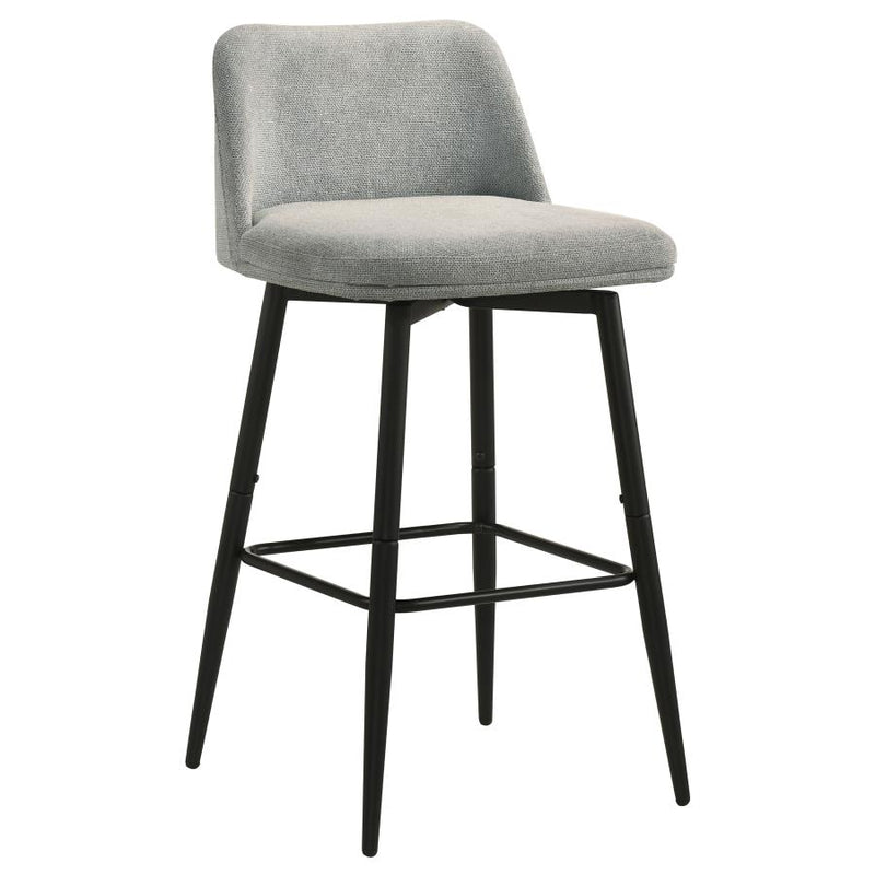 Mellor Fabric Upholstered Swivel Bar Chair Grey (Set of 2)