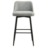 Mellor Fabric Upholstered Swivel Bar Chair Grey (Set of 2) | Full | Grey | 182635LGR