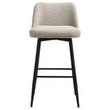 Mellor Fabric Upholstered Swivel Bar Chair Slate Brown (Set of 2) | Full | Brown | Slate Brown | 182635STN