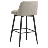 Mellor Fabric Upholstered Swivel Bar Chair Slate Brown (Set of 2) | Full | Brown | Slate Brown / Matte Black | 182635STN
