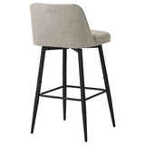 Mellor Fabric Upholstered Swivel Bar Chair Slate Brown (Set of 2) | Full | Brown | Slate Brown / Matte Black | 182635STN