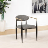Bradbury Fabric Upholstered Dining Arm Chair Grey (Set of 2) | Grey | 182682