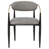 Bradbury Fabric Upholstered Dining Arm Chair Grey (Set of 2) | Grey | 182682