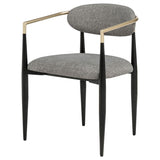Bradbury Fabric Upholstered Dining Arm Chair Grey (Set of 2) | Grey | 182682