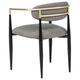 Bradbury Fabric Upholstered Dining Arm Chair Grey (Set of 2) | Grey | 182682
