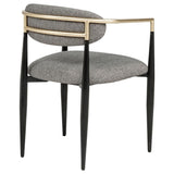 Bradbury Fabric Upholstered Dining Arm Chair Grey (Set of 2) | Grey | 182682