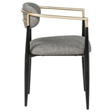 Bradbury Fabric Upholstered Dining Arm Chair Grey (Set of 2) | Grey | 182682