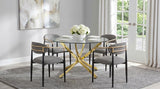 Bradbury Fabric Upholstered Dining Arm Chair Grey (Set of 2) | Grey | 182682