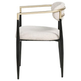 Bradbury Fabric Upholstered Dining Arm Chair Beige (Set of 2) | Beige | 182692