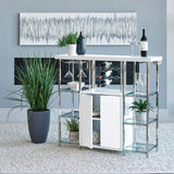 Gallimore 2-door Bar Cabinet Wine Storage White High Gloss | White | White High Gloss | 182757