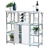 Gallimore 2-door Bar Cabinet Wine Storage White High Gloss | White | White High Gloss | 182757
