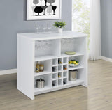 Topanga Engineered Wood Freestanding Home Bar White
