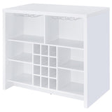 Topanga Engineered Wood Freestanding Home Bar White | White | 182786