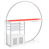 Risley 2-door Circular LED Wine Cabinet White High Gloss | White | 182798