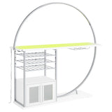 Risley 2-door Circular LED Wine Cabinet White High Gloss | White | 182798