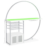 Risley 2-door Circular LED Wine Cabinet White High Gloss | White | 182798