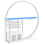 Risley 2-door Circular LED Wine Cabinet White High Gloss | White | 182798