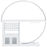 Risley 2-door Circular LED Wine Cabinet White High Gloss | White | 182798