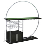 Risley 2-door Circular LED Wine Cabinet Dark Charcoal | Black | Dark Charcoal | 182799