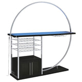 Risley 2-door Circular LED Wine Cabinet Dark Charcoal | Black | Dark Charcoal | 182799