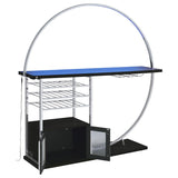 Risley 2-door Circular LED Wine Cabinet Dark Charcoal | Black | Dark Charcoal | 182799
