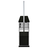 Risley 2-door Circular LED Wine Cabinet Dark Charcoal | Black | Dark Charcoal | 182799