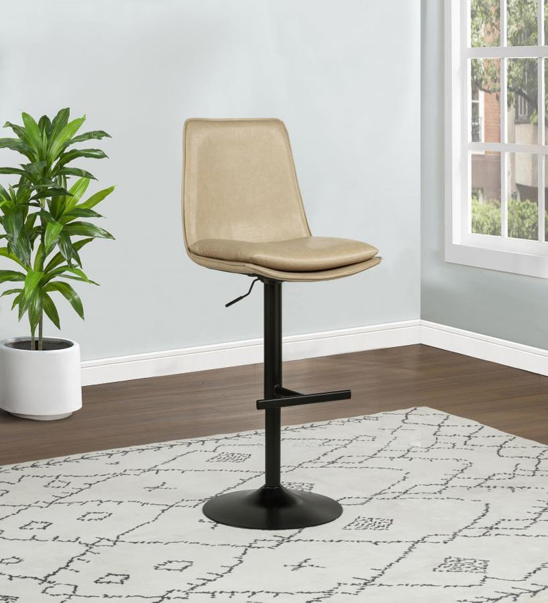 Eldridge Faux Leather Upholstered Adjustable Bar Stool Coffee