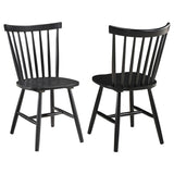 Hollyoak Windsor Wood Dining Side Chair Black (Set of 2) | Black | 183042