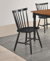 Hollyoak Windsor Wood Dining Side Chair Black (Set of 2) | Black | 183042