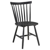 Hollyoak Windsor Wood Dining Side Chair Black (Set of 2) | Black | 183042