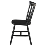 Hollyoak Windsor Wood Dining Side Chair Black (Set of 2) | Black | 183042