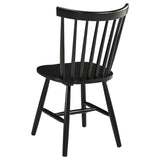Hollyoak Windsor Wood Dining Side Chair Black (Set of 2) | Black | 183042