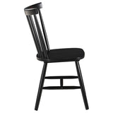 Hollyoak Windsor Wood Dining Side Chair Black (Set of 2) | Black | 183042