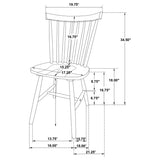 Hollyoak Windsor Wood Dining Side Chair Black (Set of 2) | Black | 183042