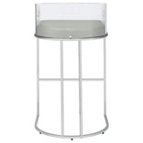 Thermosolis Clear Acrylic Bar Chair Chrome (Set of 2) | King | Grey | 183406