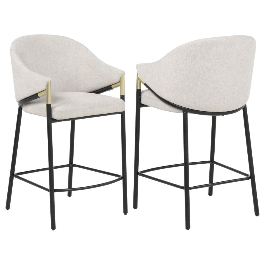 Chadwick Fabric Upholstered Counter Height Chair Beige (Set of 2) | Beige | 183436N