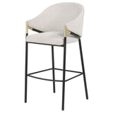 Chadwick Fabric Upholstered Bar Chair Beige (Set of 2) | Beige | 183437N