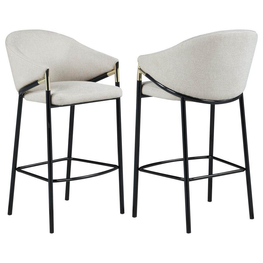 Chadwick Fabric Upholstered Bar Chair Beige (Set of 2) | Beige | 183437