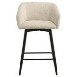 Rainer Fabric Upholstered Swivel Counter Height Chair Cream (Set of 2) | Beige | Cream | 190139CRM