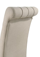 Alana Fabric Upholstered Dining Side Chair Beige (Set of 2) | Beige | Beige / Rustic Espresso | 190162