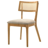 Fabra Cane Back Side Chair Honey Wheat (Set of 2) | Brown | Honey / Wheat | 190182