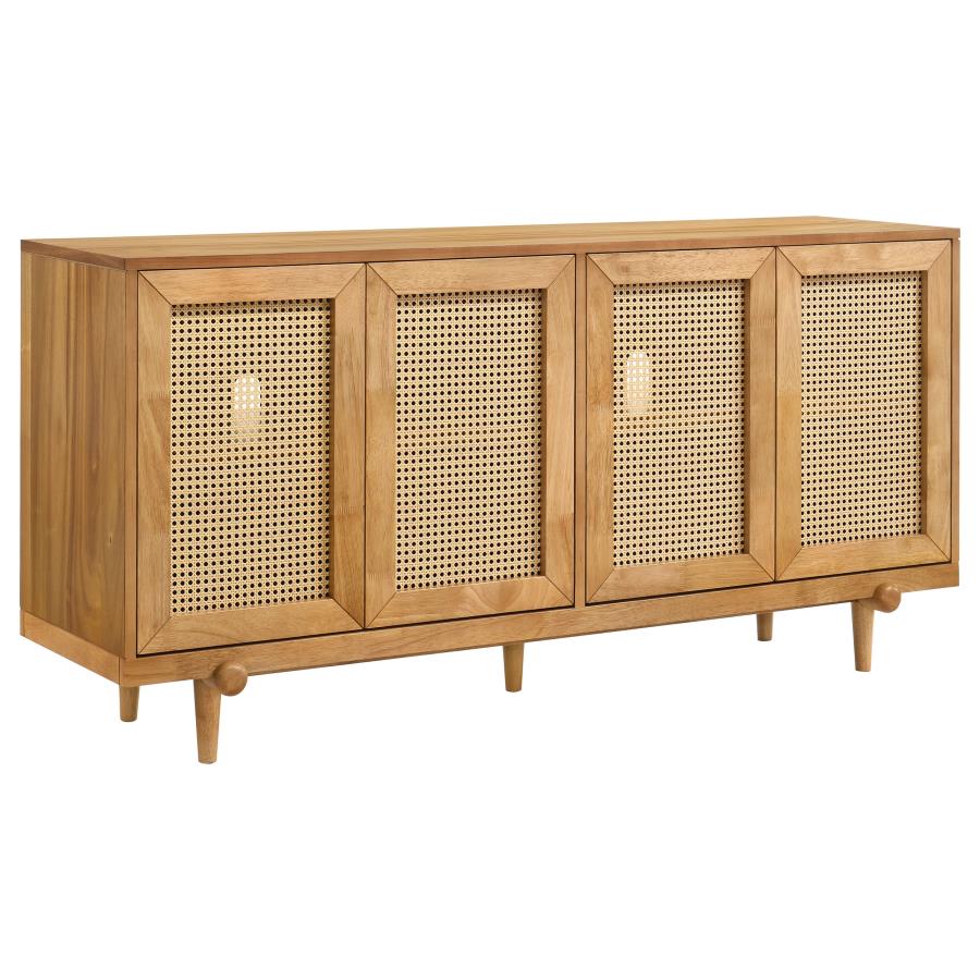 Fabra 4-door Dining Sideboard Storage Console Honey | Brown | Honey | 190185